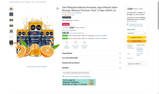 San Pellegrino Aranciata 12x330ml por $298 | Oferta Amazon