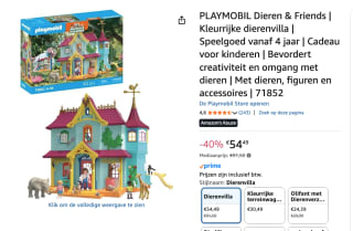 PLAYMOBIL Animals & Friends: Colourful Animal Mansion voor €54,49 bij Amazon