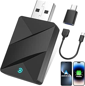 Adaptador CarPlay Inalámbrico y Android Auto Inalámbrico por 14.99€