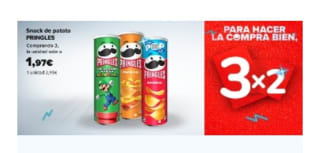 Promoción 3×2 en Carrefour.