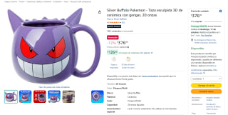 Silver Buffalo Pokémon — Taza esculpida 3D Gengar, 20 onzas por $377 en Amazon