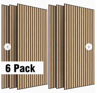 Juego de 6 paneles acústicos de pared de revestimiento de madera por 27.13€