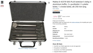 Makita D-42379 SDS-PLUS 5-delige beitelset voor €21,71 bij Amazon