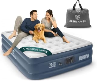 Green Haven King Size Air Bed with Built-in Electric Pump – £39.49