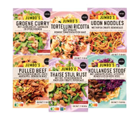 Alle Jumbo's vriesverse maaltijden 1+1 gratis