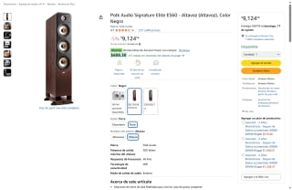 Altavoz Polk Audio Signature Elite ES60 por $9,125 | Amazon