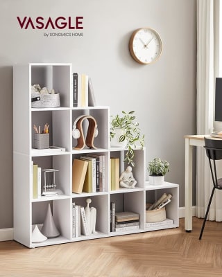 Librería VASAGLE con 10 cubos blanco nube por 53,54€