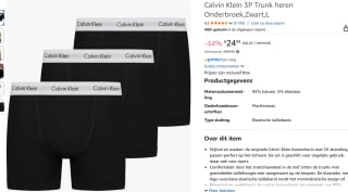 Calvin Klein Boxershorts 3-pack voor €24,99 bij Amazon