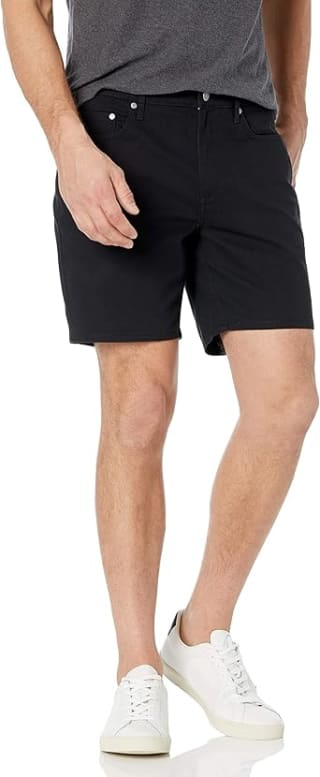 Amazon Essentials Men's Slim-Fit Stretch 7” Black Shorts - Size 38W / Size 42W £5.76