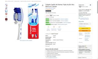 Cepillo Colgate Triple Acción Xtra Blancura por $22 | Amazon