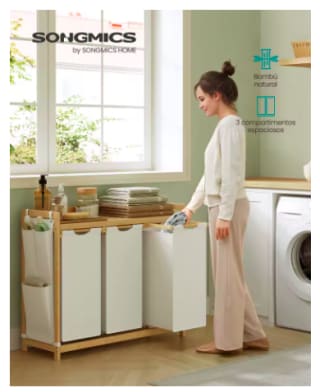 Cesto de ropa Songmics 3 unidades con estante por 48,03€