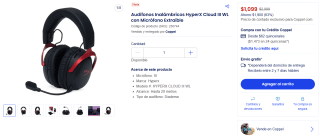 Audífonos HyperX Cloud III WL por $1,099 | Coppel