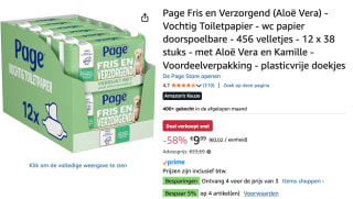 4 x Page Aloe vera vochtig toiletpapier12 x 38 stuks voor €27,97 bij Amazon
