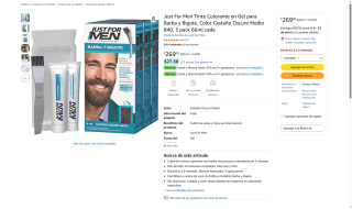Just For Men Tinte Gel Barba Castaño Oscuro B40 3x66ml por $269 | Amazon