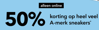50% korting op heel veel A-merk sneakers bij Scapino
