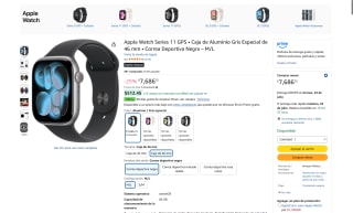 Apple Watch Series 11 GPS 46mm por $7,687 | Oferta Amazon