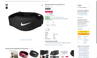 Cinturón Nike Strength Training Belt 3.0 Talla G por $558 | Amazon