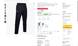 Pantalón Under Armour por $400 | Oferta Amazon