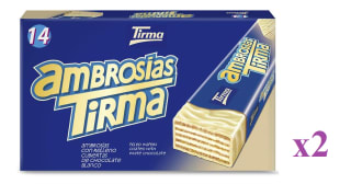 2 x 14 uds de Tirma Ambrosía Cubierta de Chocolate Blanco por 4.33€