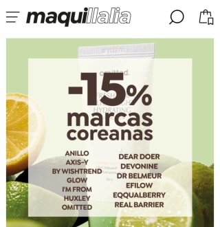 -15% en marcas coreanas desde Maquillalia.