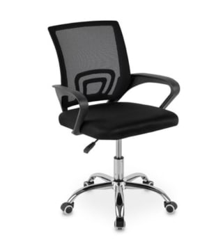 Silla De Oficina Ergonómica Base Cromada Con Ruedas por 34.89€