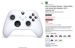 Microsoft Xbox Wireless Controller voor €36,39 bij Amazon