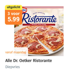 Alle Dr. Oetker Ristorante voor €5,99 bij de AH