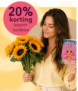 20% korting op een kaart met een cadeau bij Greetz