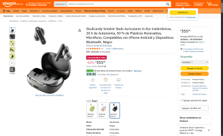 Audífonos Skullcandy In-Ear Inalámbricos por $355 | Amazon