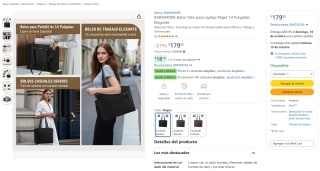 RAINSMORE Bolsa Tote para Laptop Mujer 14 pulgadas por $179 en Amazon