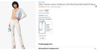 Only mid waist flared broek voor €14,34 bij Amazon