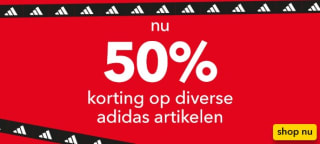 50% korting op diverse Adidas artikelen bij Scapino