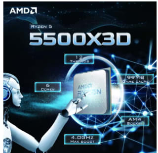 AMD Ryzen 5 5500X3D Boxed voor €150,99 dmv code bij aliexpress
