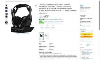 Audífonos Logitech G Astro A50 X por $4,670 | Oferta Amazon