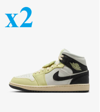 2 Pares de Zapatillas para Mujer Nike Jordan AJ1 Mid por 83.8€