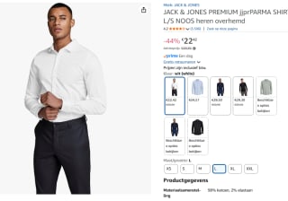 Jack & Jones Plus Comfort fit overhemd voor €22,42 bij Amazon
