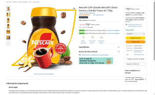 Nescafe Clásico Vainilla 120g por $75 | Oferta Amazon