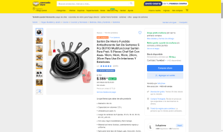 Set 5 Sartenes Hierro Fundido 26cm por $386 | Oferta Mercado Libre