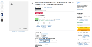 Disco Duro Seagate 5TB por $2,151 | Oferta Amazon
