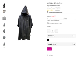 Impermeable National Geographic para hombre por $293 | Oferta Liverpool