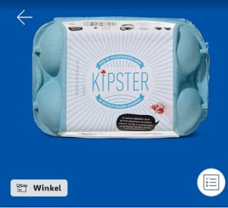 Kipster eieren voor €1,39 met de Lidl plus app