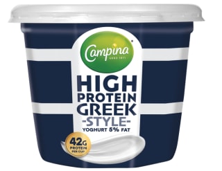Campina High protein greek yoghurt 5% vet voor €0,99 bij Dirk