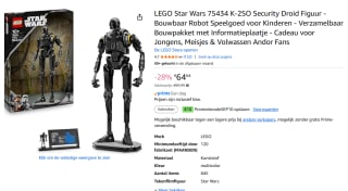 LEGO Star Wars K-2SO Security Droid voor €54,64 dmv code bij Amazon