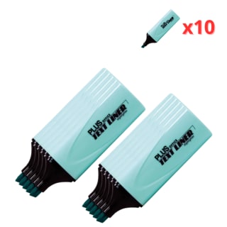 Pack 10: Rotulador Fluorescente Plus Office TextLiner Azul Pastel por 1.99€