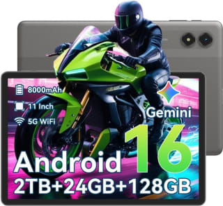 Een Android-16-tablet met een prijs van €94,99.