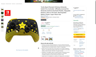 Controller Turtle Beach Rematch Wireless Nintendo Switch Pro por $1,077 | Amazon
