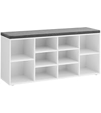 VASAGLE Banco para Zapatos 10 Compartimentos, con Cojín por 45.99€
