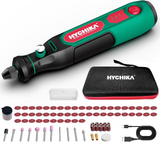 HYCHIKA 3,6V Mini Amoladora Eléctrica Bateria + 77 Accesorios Taladrar por 18.94€
