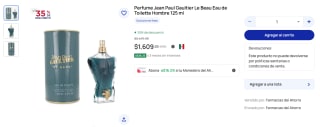 Perfume Jean Paul Gaultier Le Beau 125ml por $1,287 | Farmacias del Ahorro