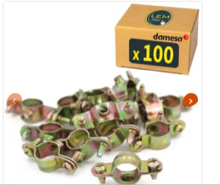 Lot de 100 colliers de serrage simple tube 16 à 27€